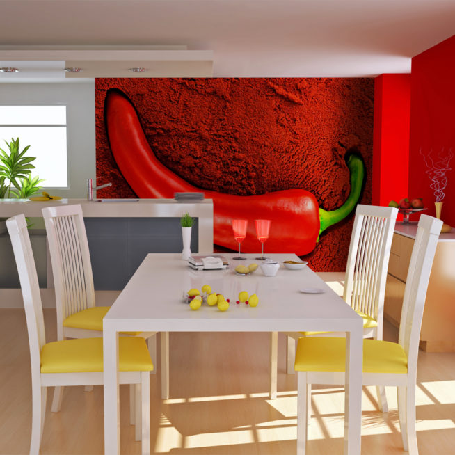 3d render modern dining room