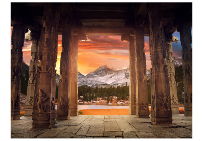 Yoga in Hampi temple