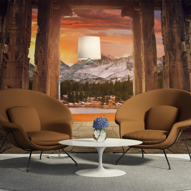Living room with classic chairs, icons of american modern design