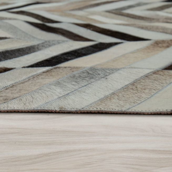 Teppich Wohnzimmer Woller Leder Schwarz Weiss Mirai Trading Gmbh