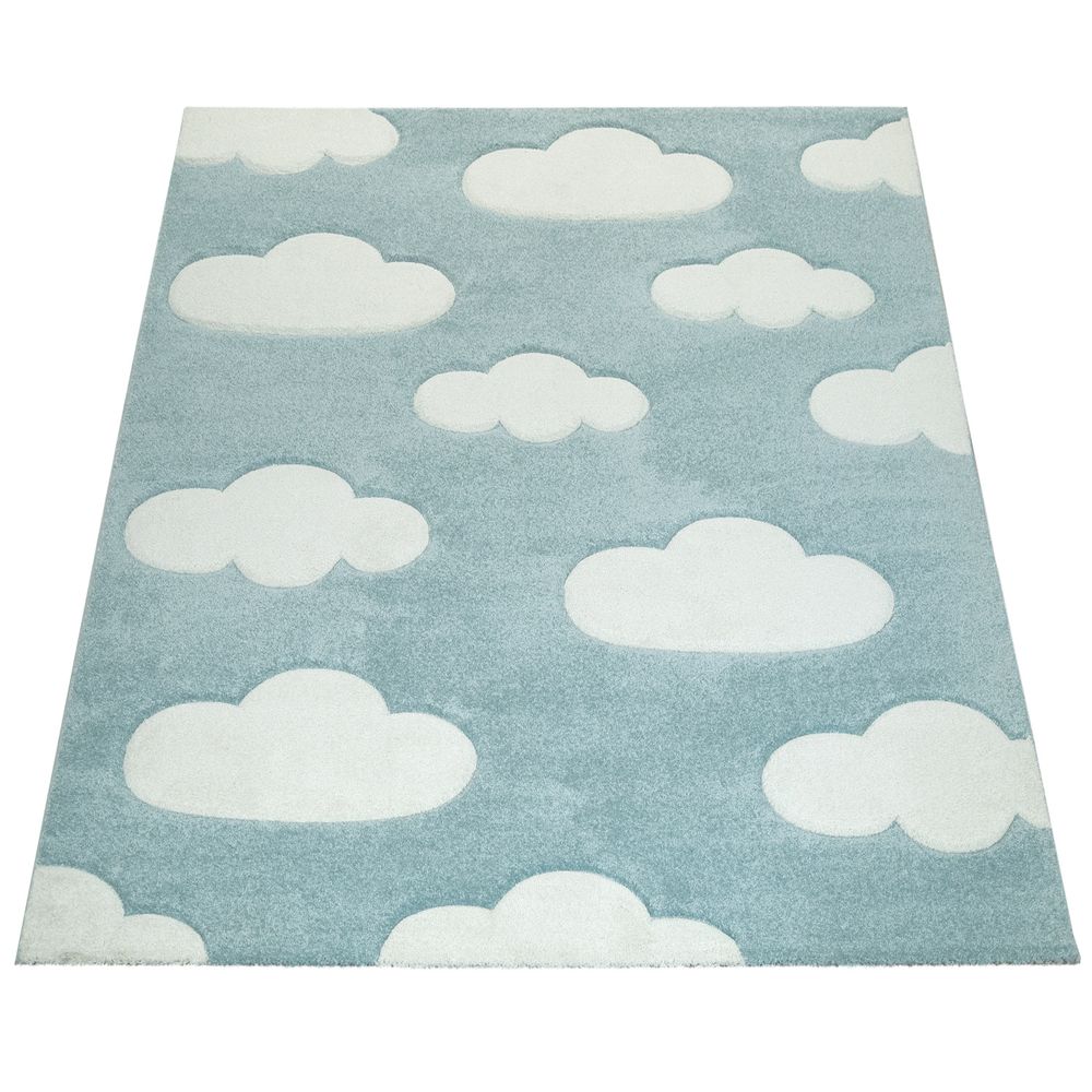 Blau *Kaya Teppich* Segelbote Kinderteppich 