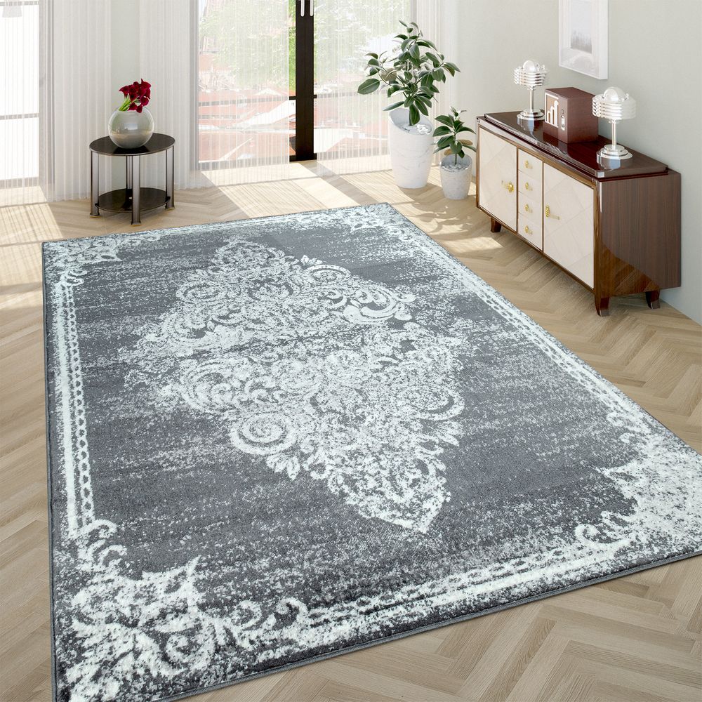 Barock Teppich Wohnzimmer Used Look Grau Mirai Trading Gmbh