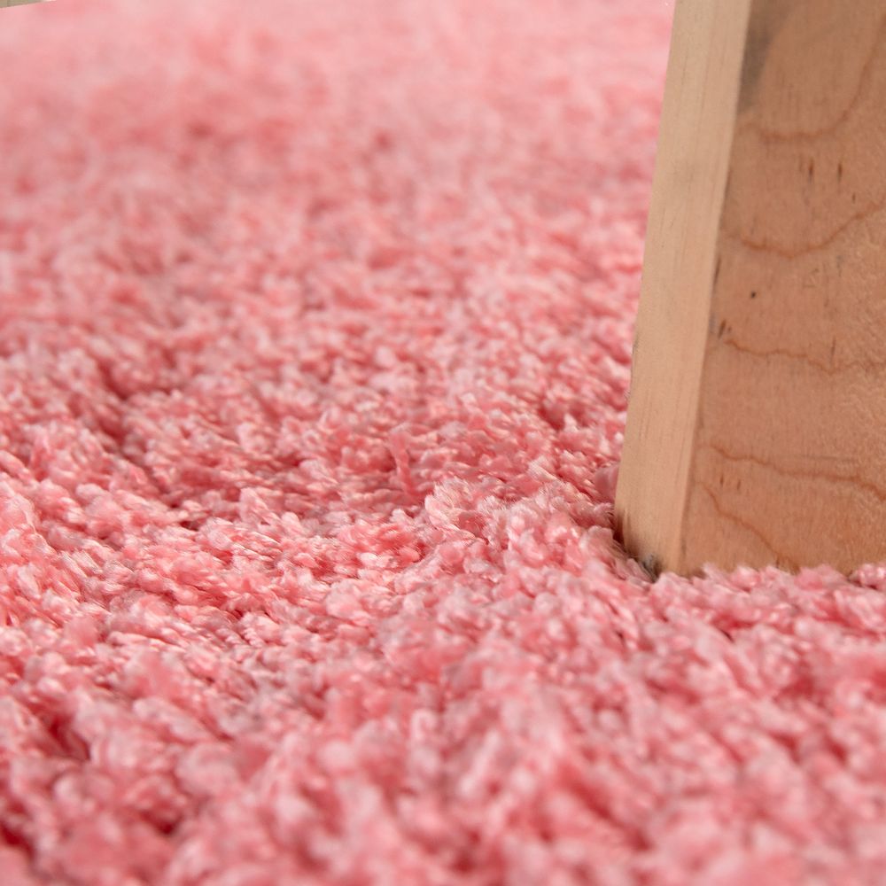 Teppich Shaggy Hochflorteppich waschbar rutschfes rosa 