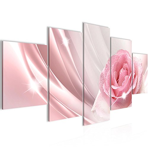 Rose Blumen Bild Kunstdruck auf Vlies-Leinwand B378