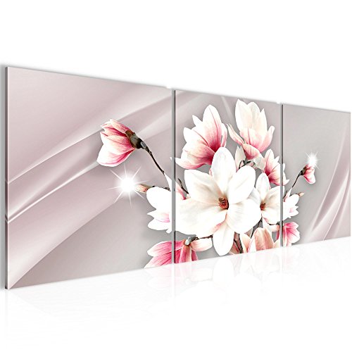 Magnolien Blumen Bild Kunstdruck auf Vlies-Leinwand B284