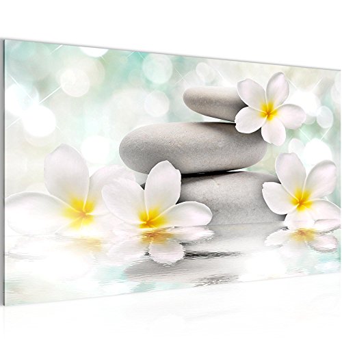 Feng Shui Blumen Bild Kunstdruck auf Vlies-Leinwand B480