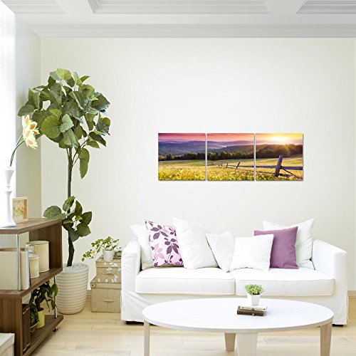 Sonnenaufgang Landschaft Bild Kunstdruck auf Vlies-Leinwand L044