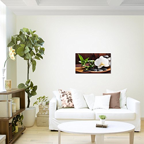 Feng Shui Orchidee Bild Kunstdruck auf Vlies-Leinwand F069