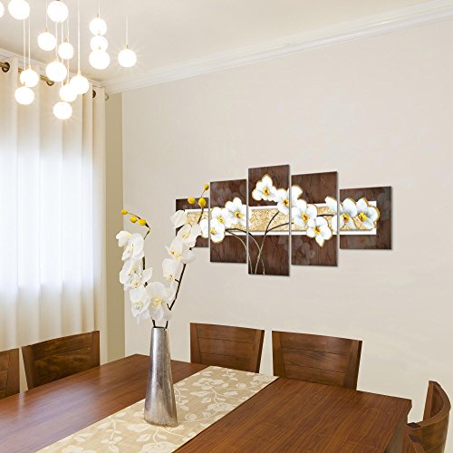 Orchidee Blumen Bild Kunstdruck auf Vlies-Leinwand B114