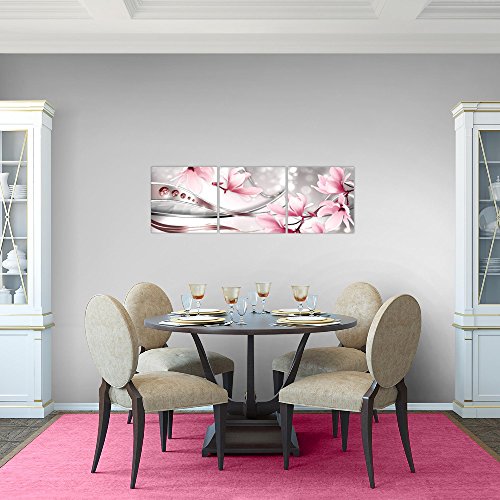 Magnolien Blumen Bild Kunstdruck auf Vlies-Leinwand B273