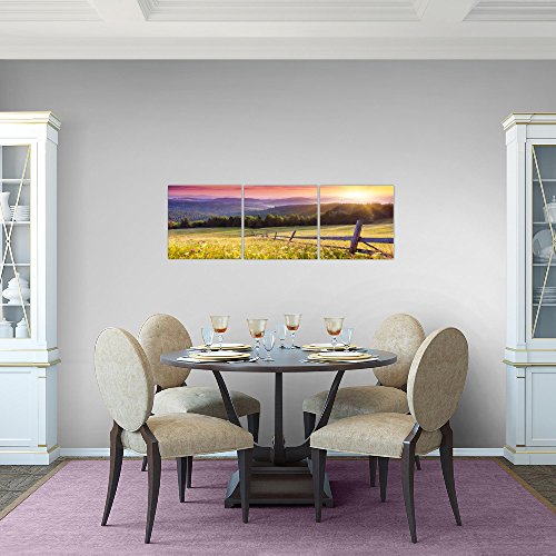 Sonnenaufgang Landschaft Bild Kunstdruck auf Vlies-Leinwand L044