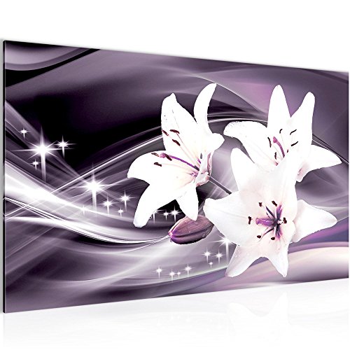 Lilie Blumen Bild Kunstdruck auf Vlies-Leinwand B262
