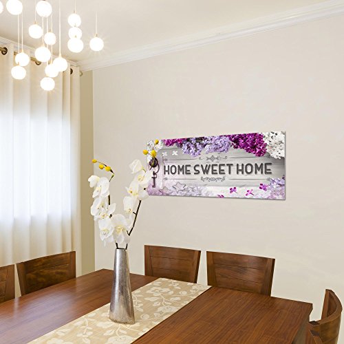 Home Flieder Bild Kunstdruck auf Vlies-Leinwand H004