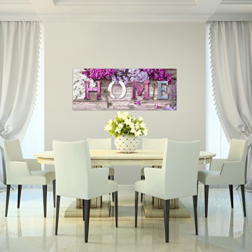 Home Flieder Bild Kunstdruck auf Vlies-Leinwand H003