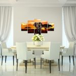 Afrika Elefant Bild Kunstdruck auf Vlies-Leinwand Af033