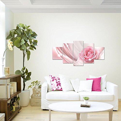Rose Blumen Bild Kunstdruck auf Vlies-Leinwand B378