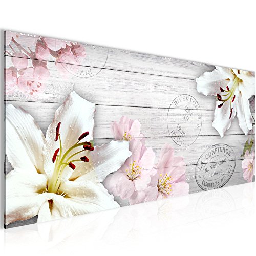 Lilie Blumen Bild Kunstdruck auf Vlies-Leinwand B249