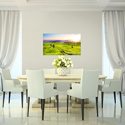 Sonnenaufgang Landschaft Bild Kunstdruck auf Vlies-Leinwand L047
