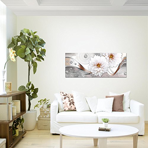 Chrysanthemen Blumen Bild Kunstdruck auf Vlies-Leinwand B333