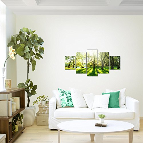 Wald Landschaft Bild Kunstdruck auf Vlies-Leinwand L068