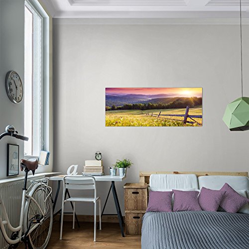 Sonnenaufgang Landschaft Bild Kunstdruck auf Vlies-Leinwand L046
