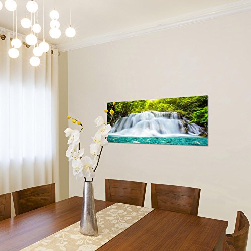 Wasserfall Landschaft Bild Kunstdruck auf Vlies-Leinwand L138