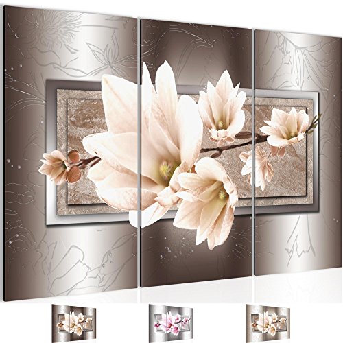 Magnolien Blumen Bild Kunstdruck auf Vlies-Leinwand B326