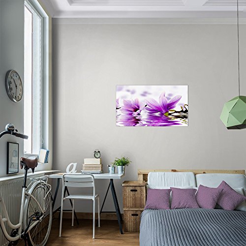 Magnolien Blumen Bild Kunstdruck auf Vlies-Leinwand B278