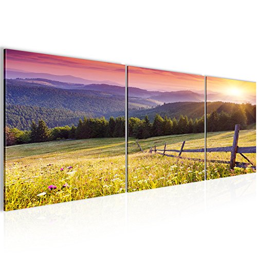 Sonnenaufgang Landschaft Bild Kunstdruck auf Vlies-Leinwand L044