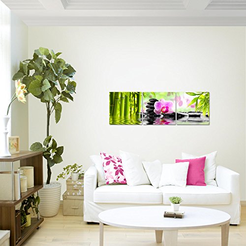 Feng Shui Orchidee Bild Kunstdruck auf Vlies-Leinwand F068
