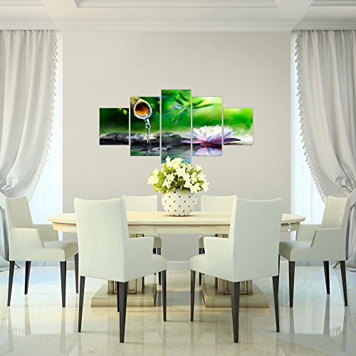 Lotusblume Blumen Bild Kunstdruck auf Vlies-Leinwand B334