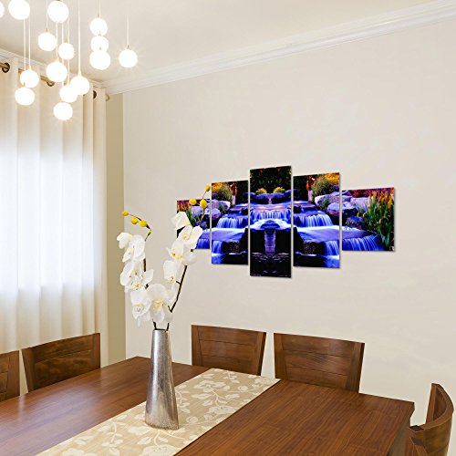 Wasserfall Landschaft Bild Kunstdruck auf Vlies-Leinwand L186