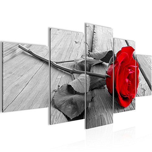 Rose Blumen Bild Kunstdruck auf Vlies-Leinwand B392