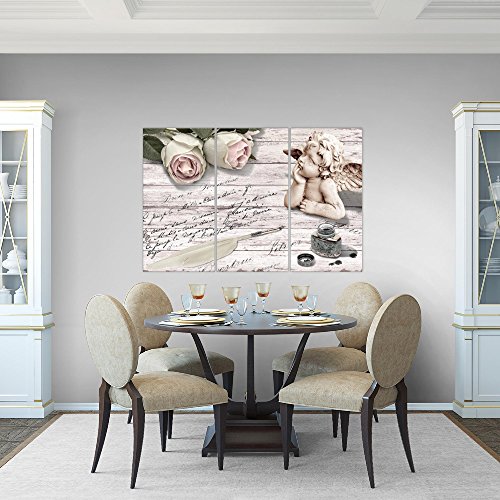 Engel Blumen Bild Kunstdruck auf Vlies-Leinwand B501