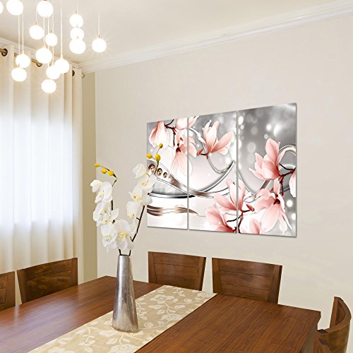 Magnolien Blumen Bild Kunstdruck auf Vlies-Leinwand B293