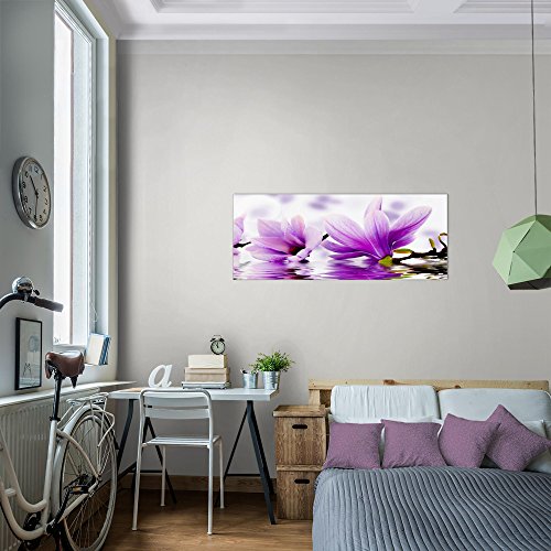 Magnolien Blumen Bild Kunstdruck auf Vlies-Leinwand B279