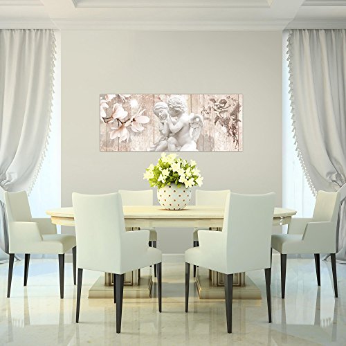 Engel Blumen Bild Kunstdruck auf Vlies-Leinwand B496