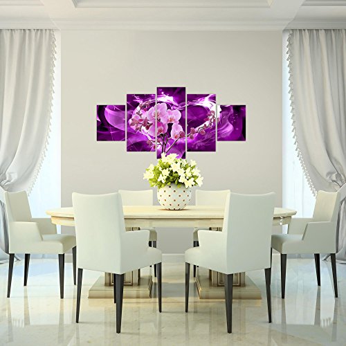 Orchidee Blumen Bild Kunstdruck auf Vlies-Leinwand B376