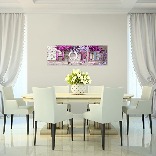 Home Flieder Bild Kunstdruck auf Vlies-Leinwand H006