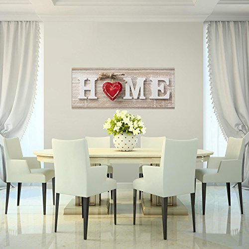 Home Herz Bild Kunstdruck auf Vlies-Leinwand H026