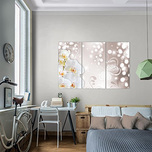 Orchidee Blumen Bild Kunstdruck auf Vlies-Leinwand B067