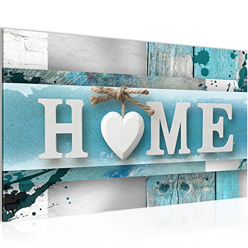Home Herz Bild Kunstdruck auf Vlies-Leinwand H027