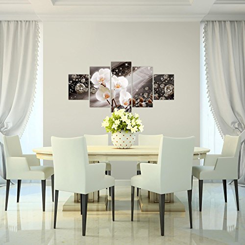 Orchidee Blumen Bild Kunstdruck auf Vlies-Leinwand B140