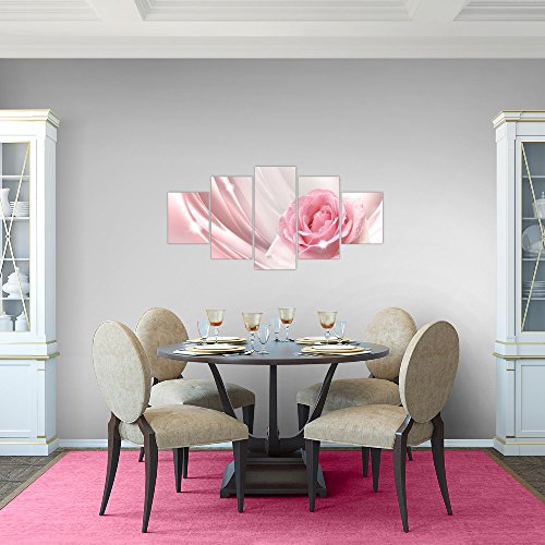 Rose Blumen Bild Kunstdruck auf Vlies-Leinwand B378