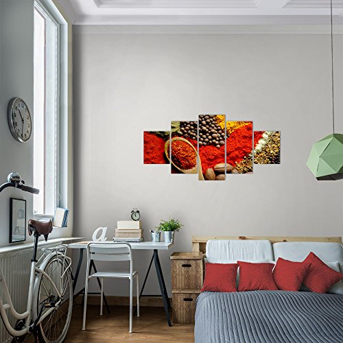 Küche - Gewürze Bild Kunstdruck auf Vlies-Leinwand S114