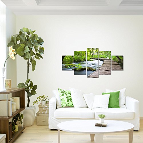Brücke Landschaft Bild Kunstdruck auf Vlies-Leinwand L184
