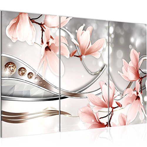 Magnolien Blumen Bild Kunstdruck auf Vlies-Leinwand B293