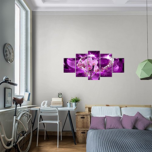 Orchidee Blumen Bild Kunstdruck auf Vlies-Leinwand B376