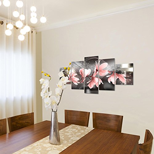 Magnolien Blumen Bild Kunstdruck auf Vlies-Leinwand B322