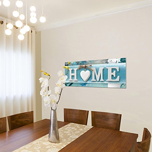 Home Herz Bild Kunstdruck auf Vlies-Leinwand H011